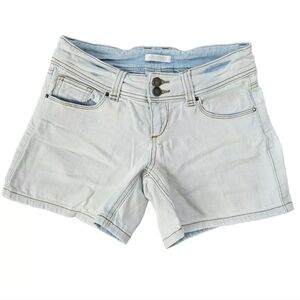 Promod Shorts Women Bleached Blue Jean Denim Low Rise Light Wash Size 6US / 10UK